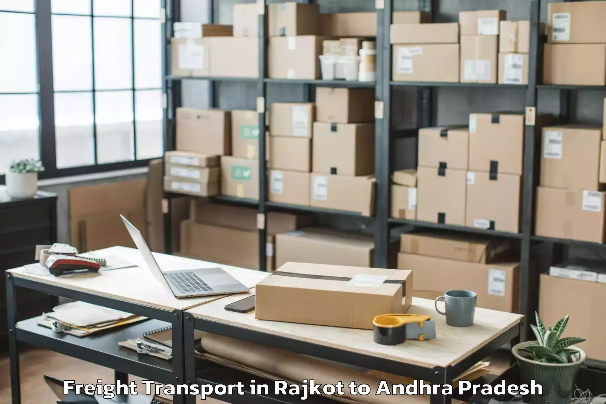 Top Rajkot to Seetharampuram Freight Transport Available